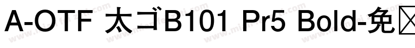 A-OTF 太ゴB101 Pr5 Bold字体转换